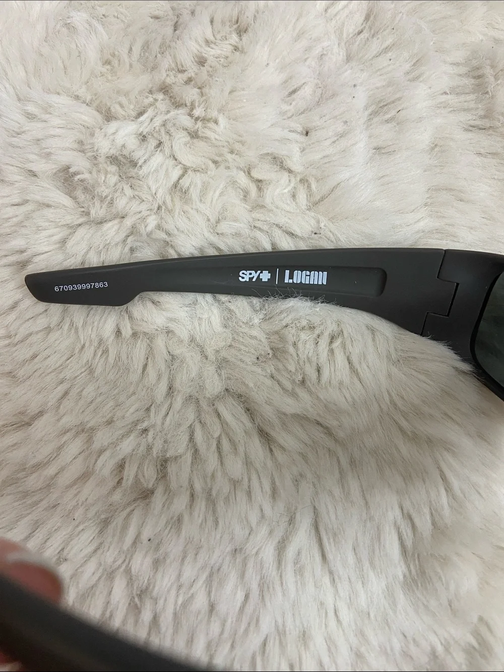 SPY Matte Gray Wraparound Sunglasses with Dark Lenses